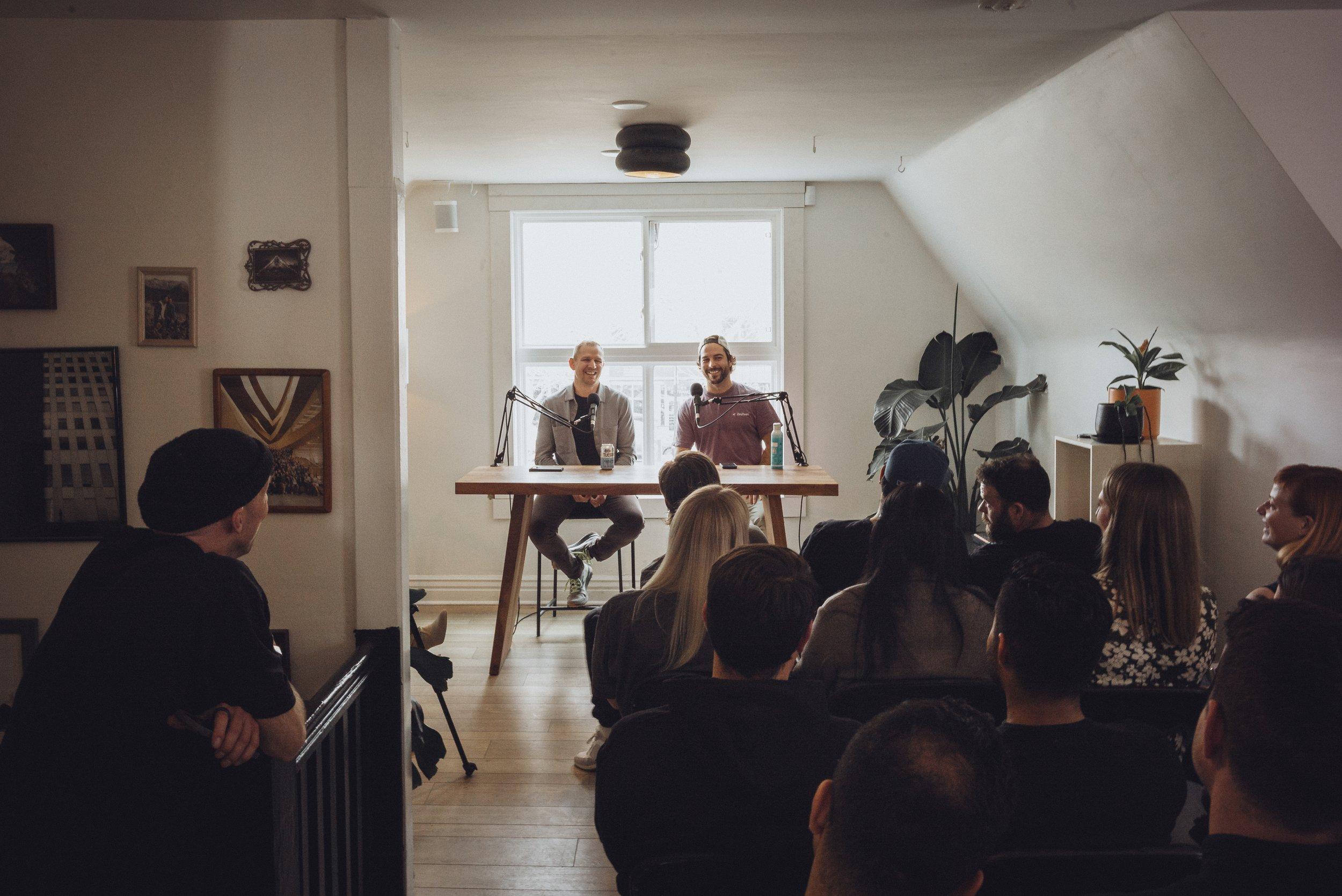 Podcast recording setup